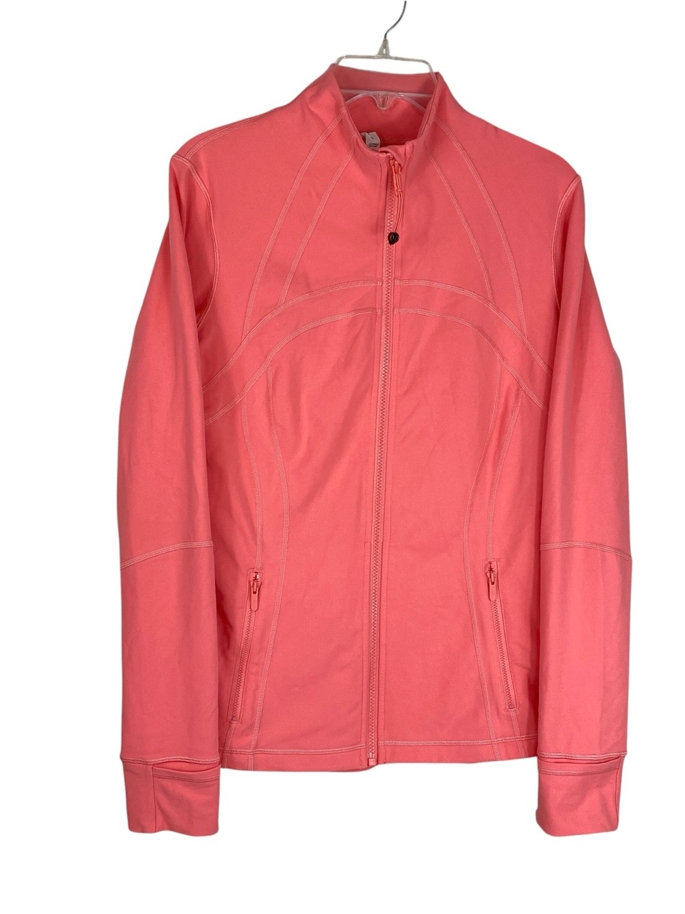 lululemon Define Coral Pink Full-Zip Jacket. Size 12